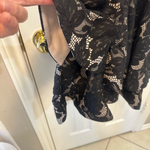 WINDSOR MINI Little Black Mini Lace Halter Dress Fully Lined Size Small - Picture 7 of 15